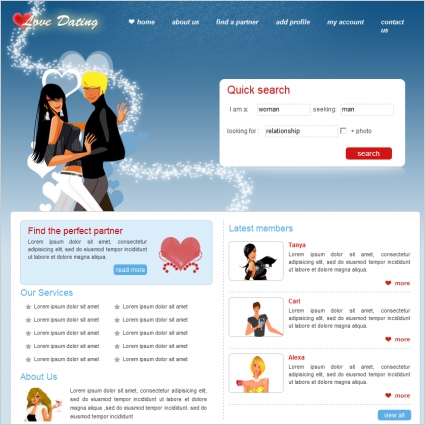 php dating site template